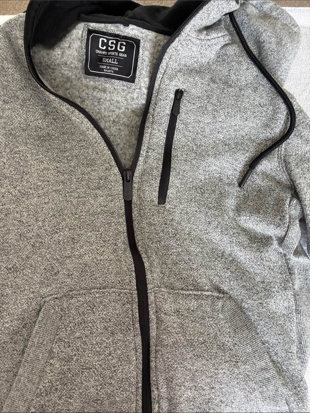 CSG Gray Full-Zip Hooded Sweatshirt